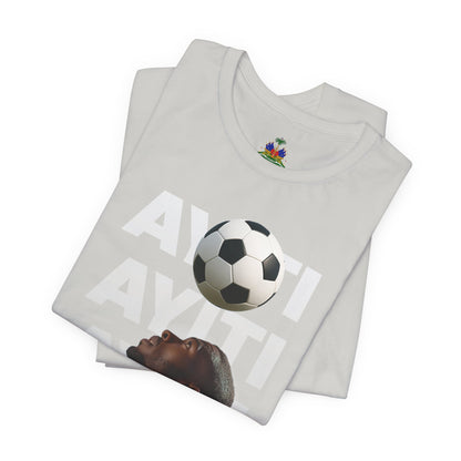 Ayiti World Tour Soccer Tee | Haitian Flag Sleeve, 2026 Nou Nan Wout!