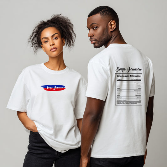 Soup Joumou Nutrition Facts Tee | Haitian Heritage Soup Label Shirt